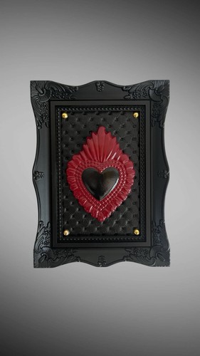 Quadretto con cuore - sacro, nero