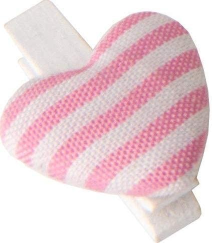 Mollette cuore rigato - pz,