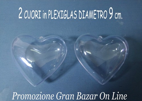 Cuore plexiglass apribile - plexiglass, cm