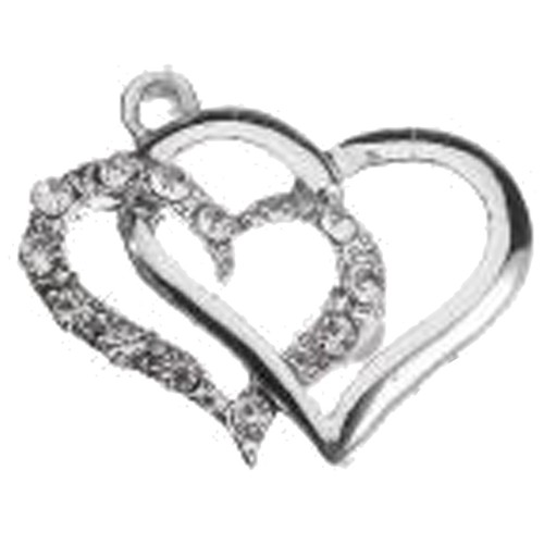 Doppio cuore ciondolo - 24,