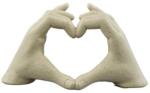 Scultura mani cuore - pz,