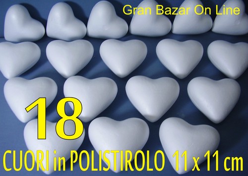 Sposi cuore polistirolo pz - polistirolo, 18