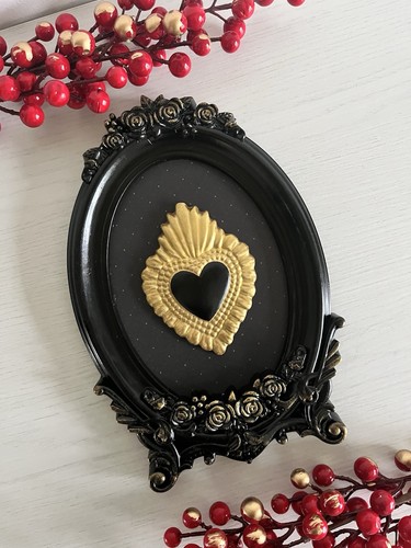 Cornice nera oro - oro, con