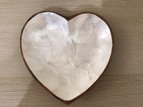 Piatto cuore acacia capiz - acacia,