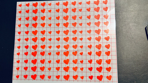 Adesivo vinile cuore rosso - adesivo,