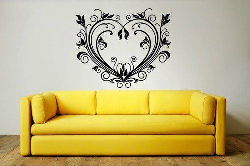 Adesivo arte parete - arte, cuore